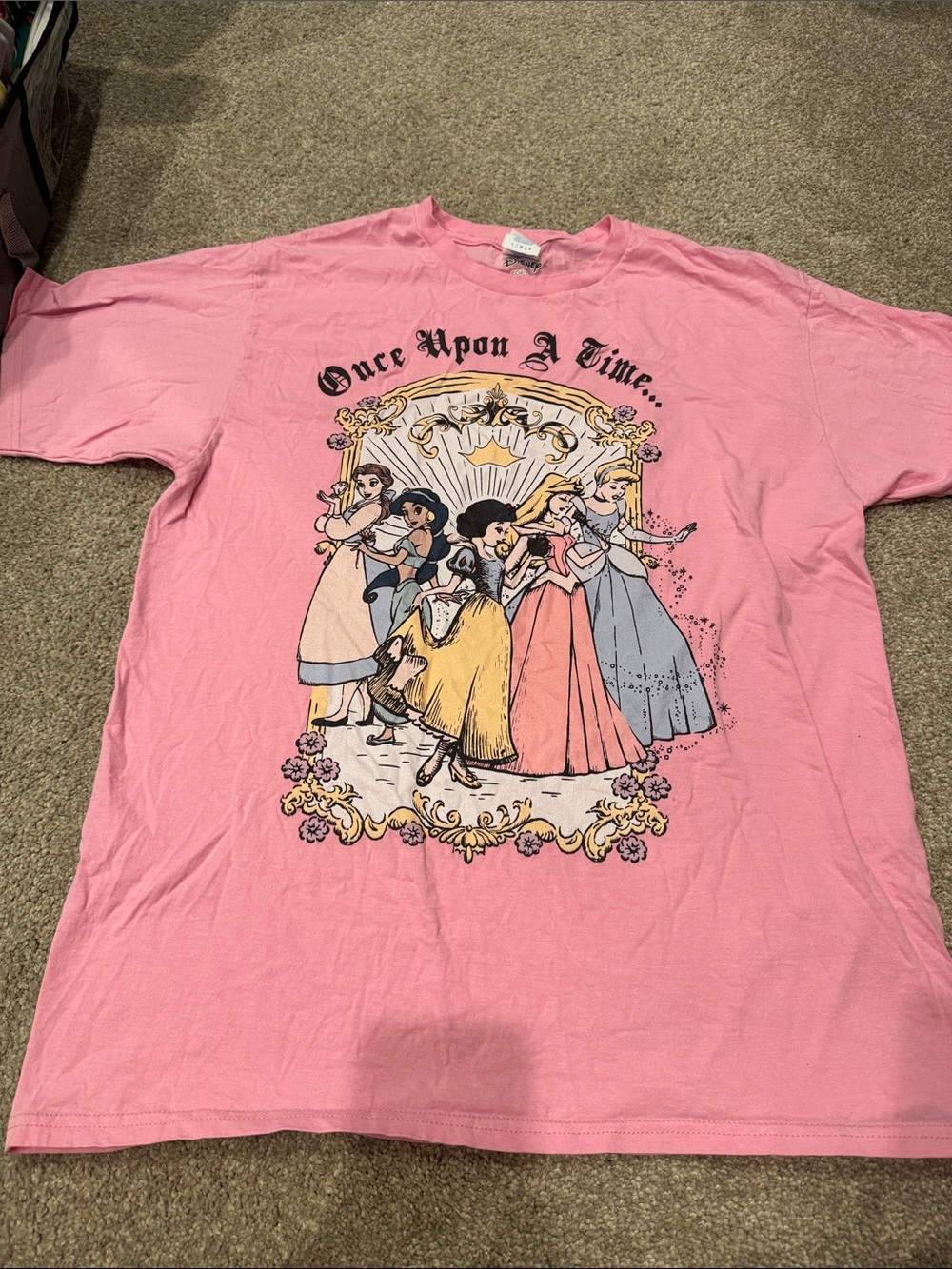 Disney Pink "Once Upon A Time" Princess Graphic Tee